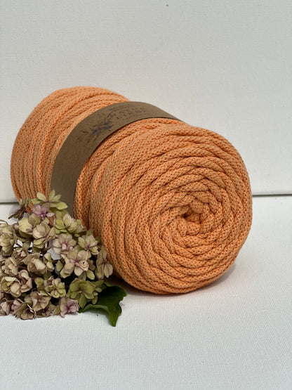 Flechtkordel Premium | 100% Baumwolle | Stärke 5 mm, geflochten | Länge 100 Meter | Verschiedene Farben