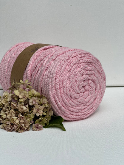 Flechtkordel Premium | 100% Baumwolle | Stärke 5 mm, geflochten | Länge 100 Meter | Verschiedene Farben
