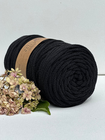 Flechtkordel Premium | 100% Baumwolle | Stärke 5 mm, geflochten | Länge 100 Meter | Verschiedene Farben