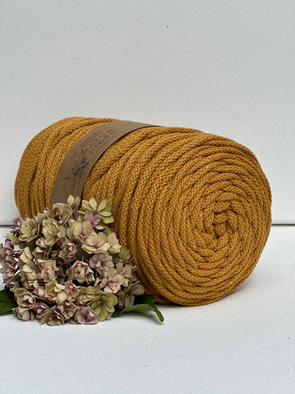 Flechtkordel Premium | 100% Baumwolle | Stärke 5 mm, geflochten | Länge 100 Meter | Verschiedene Farben