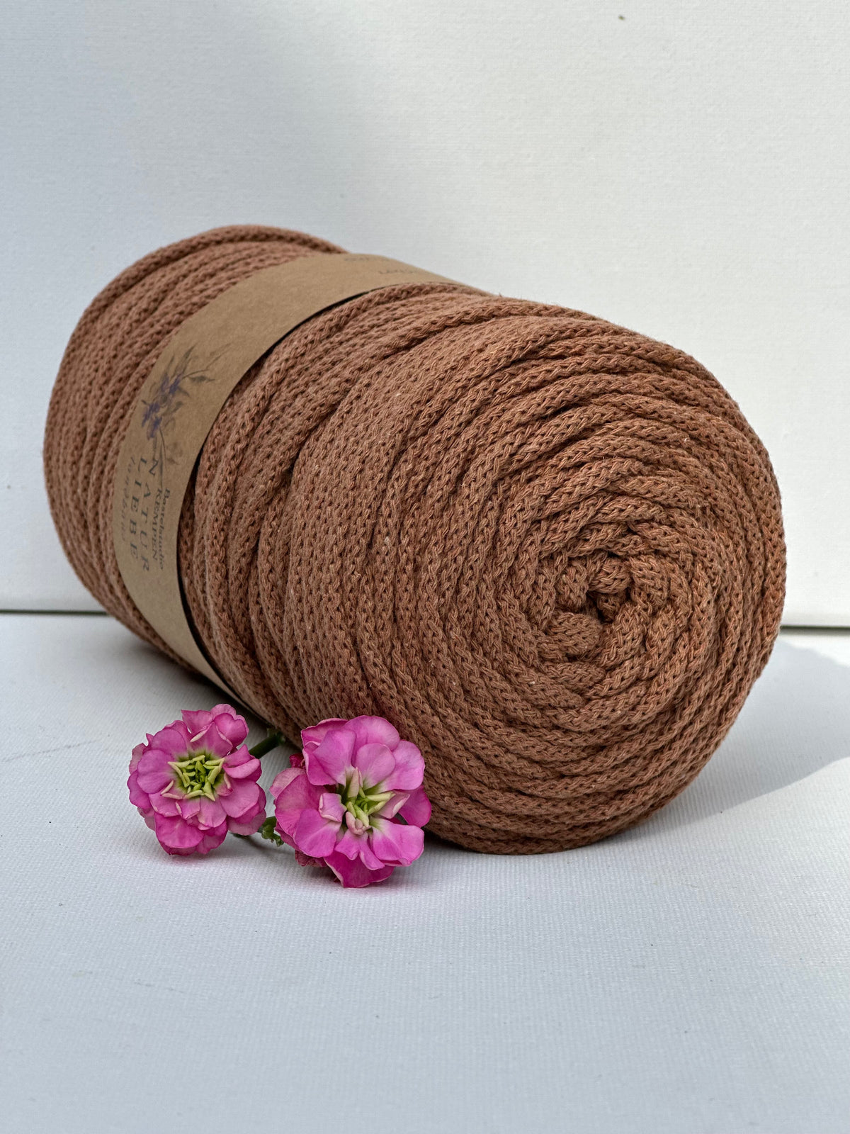 Flechtkordel Premium | 100% Baumwolle | Stärke 5 mm, geflochten | Länge 100 Meter | Verschiedene Farben