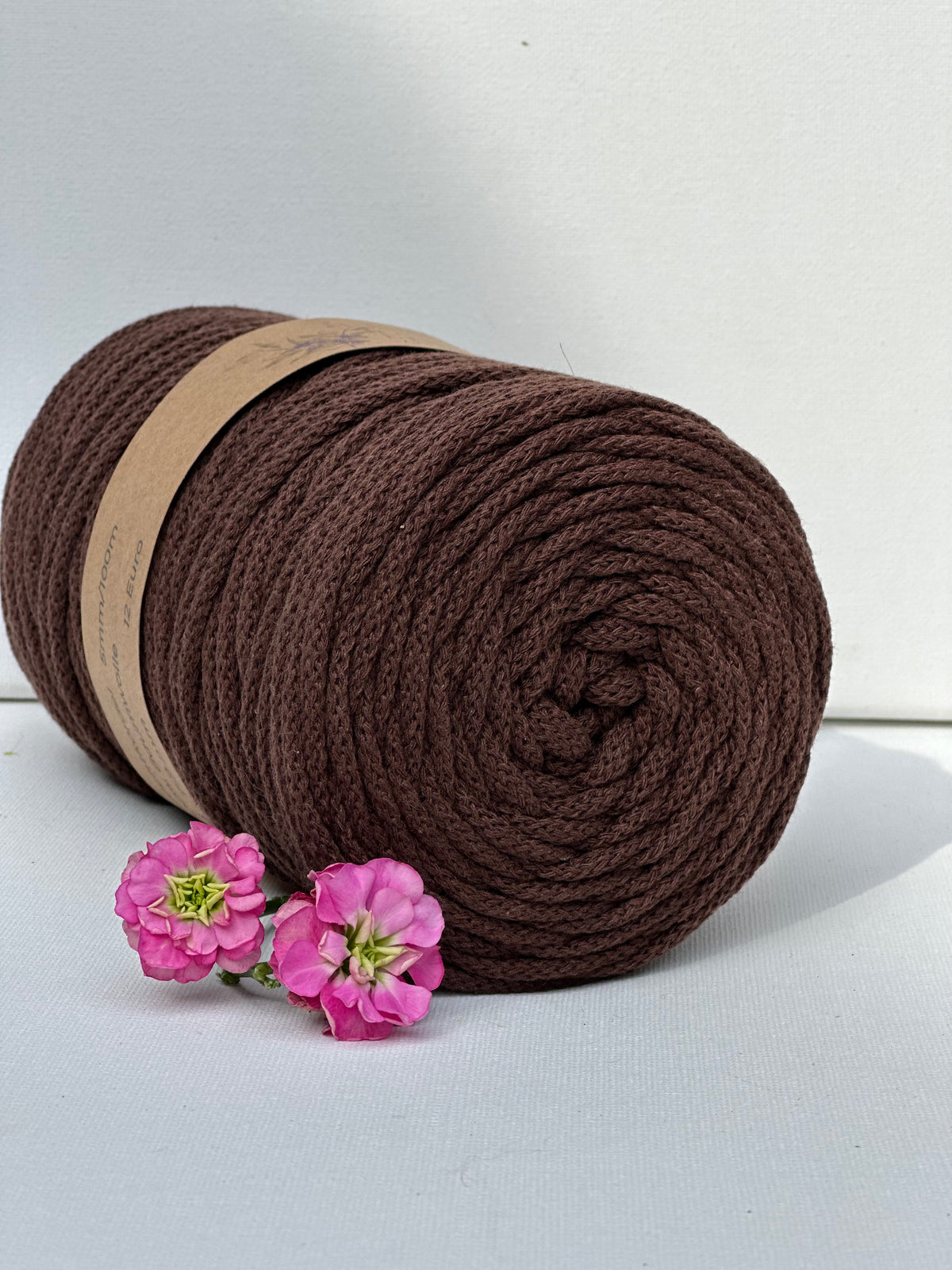 Flechtkordel Premium | 100% Baumwolle | Stärke 5 mm, geflochten | Länge 100 Meter | Verschiedene Farben