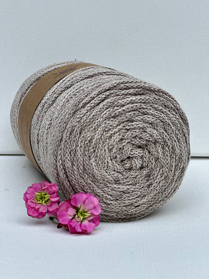 Flechtkordel Premium | 100% Baumwolle | Stärke 5 mm, geflochten | Länge 100 Meter | Verschiedene Farben