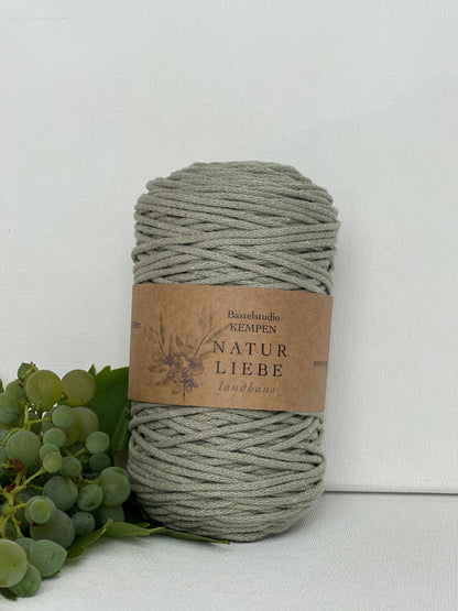 Flechtkordel Premium| 100% Baumwolle | Stärke 2 mm, geflochten | Länge 100 Meter | Verschiedene Farben
