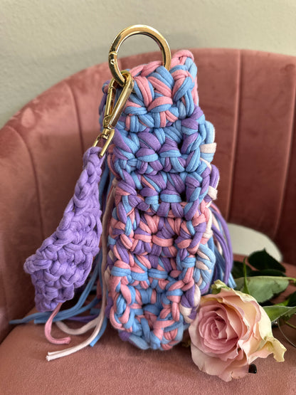 Große Handmade Schultertasche aus T-Shirt Garn Handarbeit