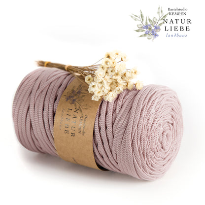 Makramee Garn | 100% Polyester | Stärke 5 mm, geflochten | Länge 100 Meter | Verschiedene Farben | OEKO-TEX zertifiziert