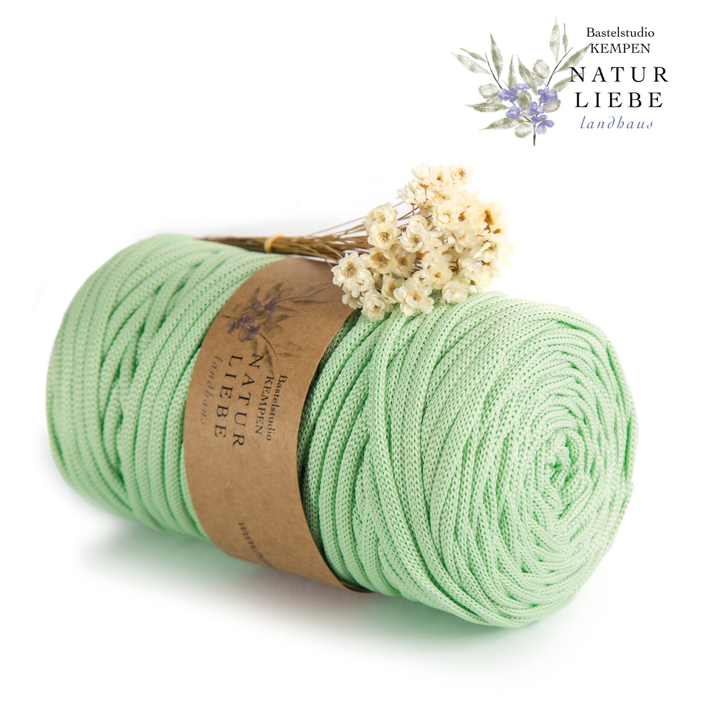 Makramee Garn | 100% Polyester | Stärke 5 mm, geflochten | Länge 100 Meter | Verschiedene Farben | OEKO-TEX zertifiziert