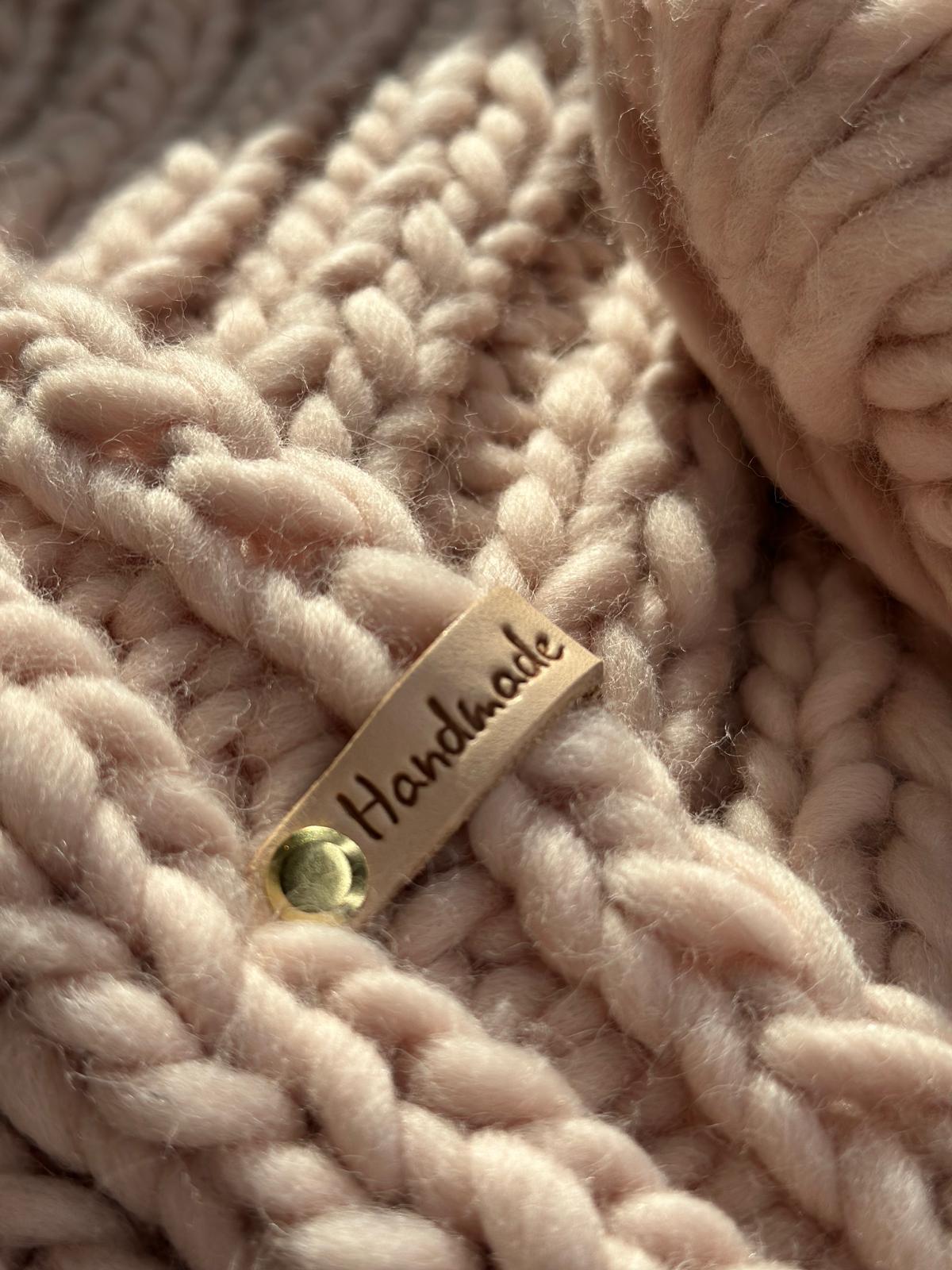 10x Label aus Leder "Handmade" | Naturleder Etikett | Mit Schrauben | Verschiedene Designs