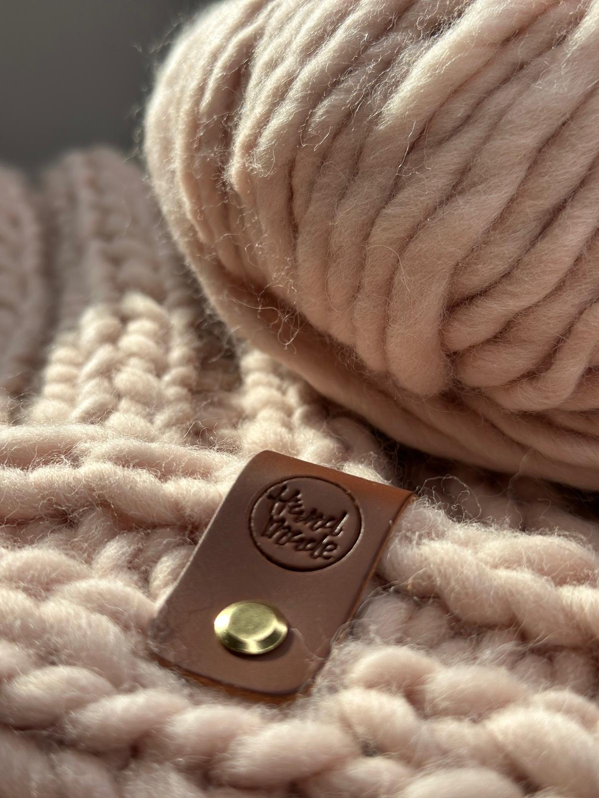 10x Label aus Leder "Handmade" | Naturleder Etikett | Mit Schrauben | Verschiedene Designs
