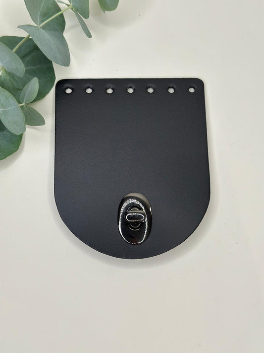 Kleine Klappe mit Drehverschluss | Aus Leder | 10 x 12 cm | Verschiedene Farben