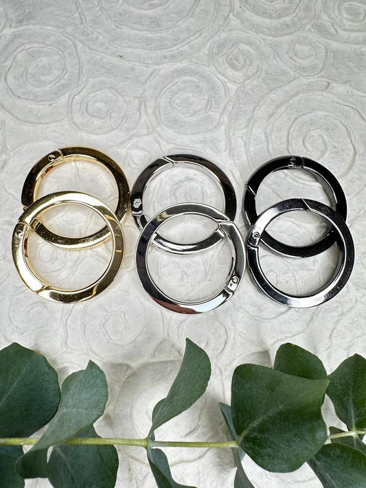 Karabinerringe für Taschengriffe | Metall | Vierkantig | Verschiedene Größen und Farben