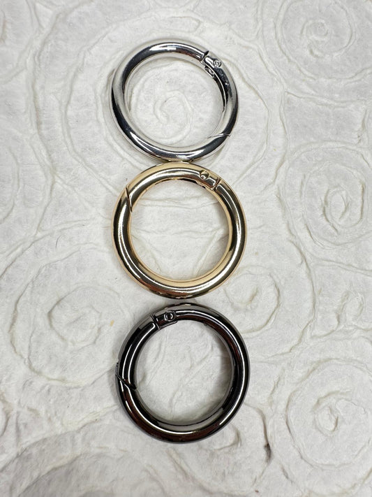 Karabinerringe für Taschengriffe | Metall | Rund | Verschiedene Größen und Farben