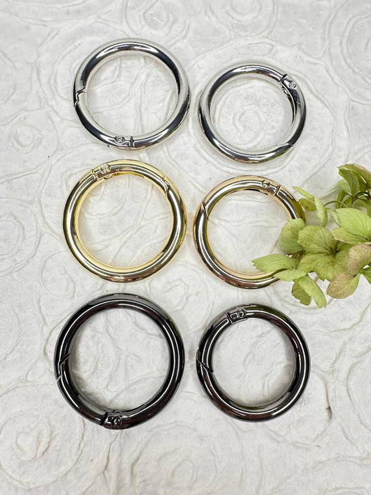 Karabinerringe für Taschengriffe | Metall | Rund | Verschiedene Größen und Farben