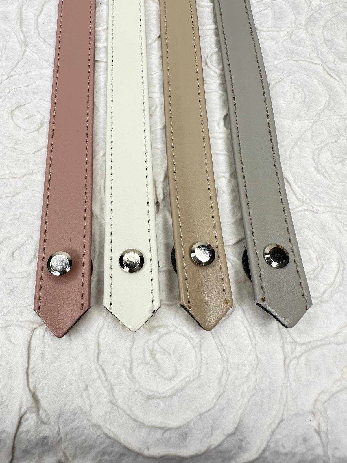 Kunstledergriff / -henkel | Mit Schrauben | 33 cm / 2 cm | Für Taschen und Körbe