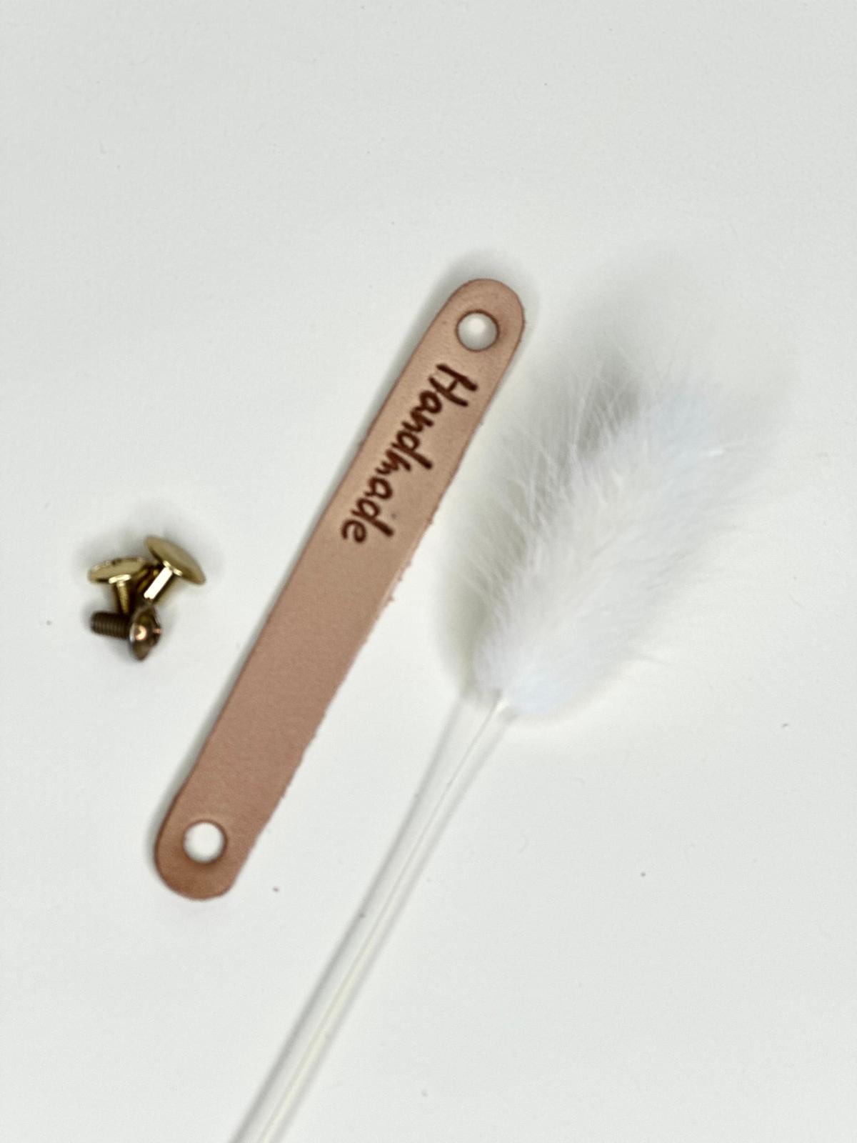 Leder Label Handmade – Naturleder | 10 Stück