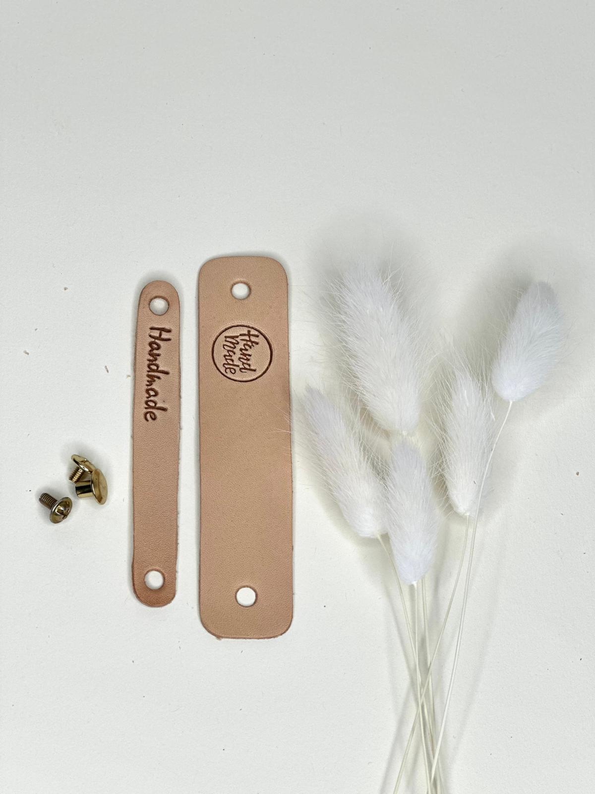 Leder Label Handmade – Naturleder | 10 Stück