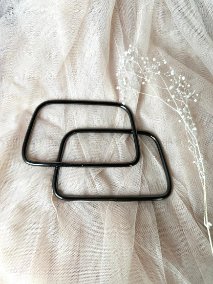 Kleine Metall-Taschengriffe | 7 x 11 cm | 2 Stück