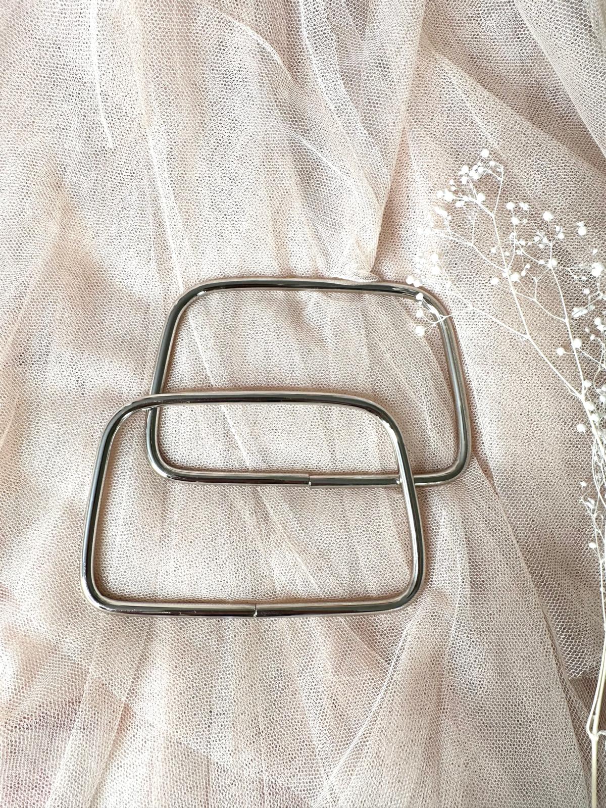 Kleine Metall-Taschengriffe | 7 x 11 cm | 2 Stück