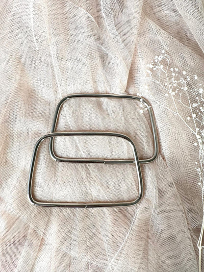 Kleine Metall-Taschengriffe | 7 x 11 cm | 2 Stück