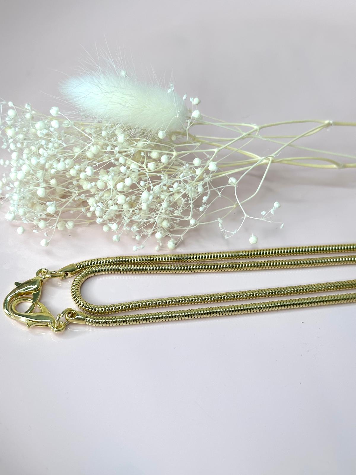 Metallkette im Schlangen-Design für Handmade-Taschen | 120 cm