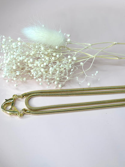 Metallkette im Schlangen-Design für Handmade-Taschen | 120 cm