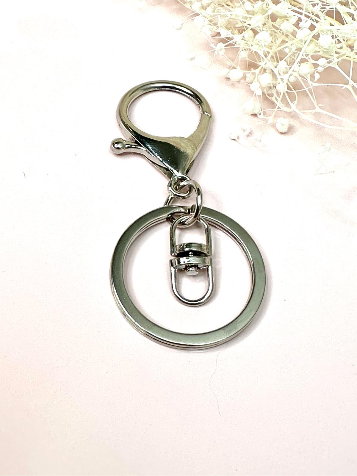 Schlüsselring mit Karabiner und Wirbel | 67 mm