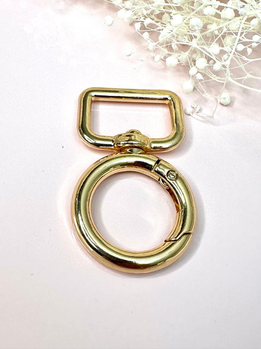 Drehbarer Metall-Karabiner für Handtaschen und Schlüssel | 28 mm