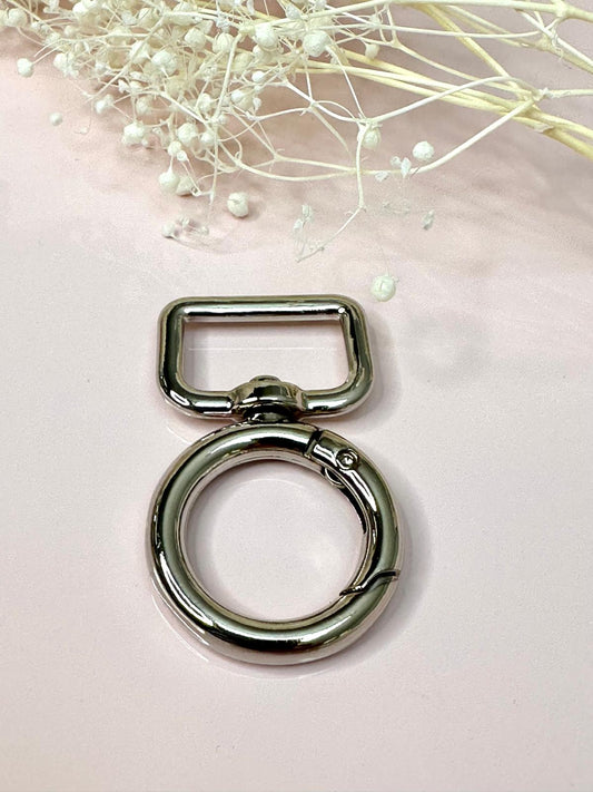 Drehbarer Metall-Karabiner für Handtaschen und Schlüssel | 28 mm