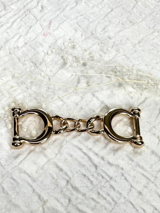 Dekorative Metallschnalle / Verzierung | Durchzug 10 mm