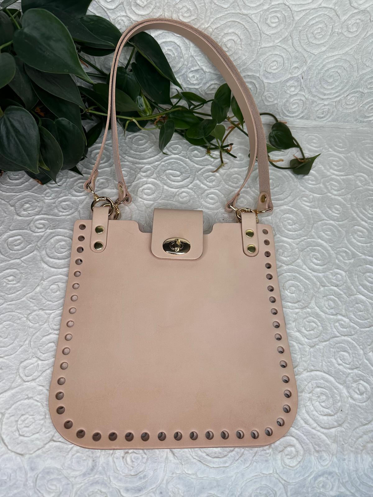 DIY-Set für Shopper-Tasche | Lederteile mit vorgestanzten Löchern