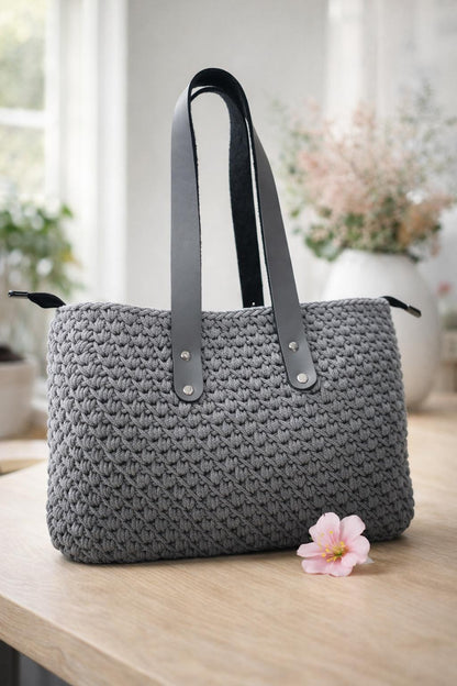 Anleitung für gehäkelte Handtasche im Gänsefüßchen-Muster | PDF