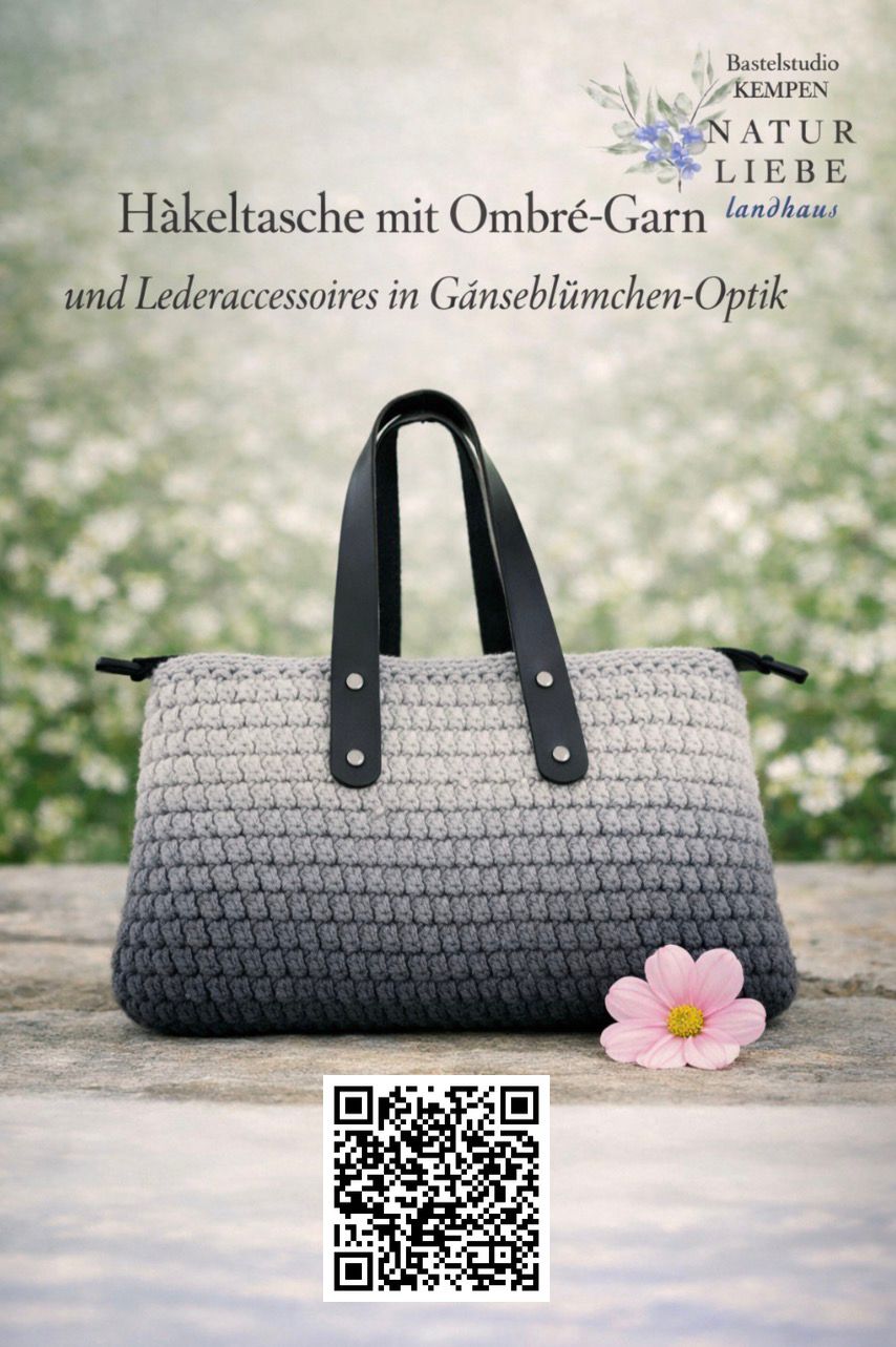 Anleitung für gehäkelte Handtasche im Gänsefüßchen-Muster | PDF
