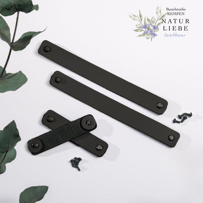 Ledergriff / -henkel | Mit Schrauben | 100 x 22 mm | Für Taschen und Körbe