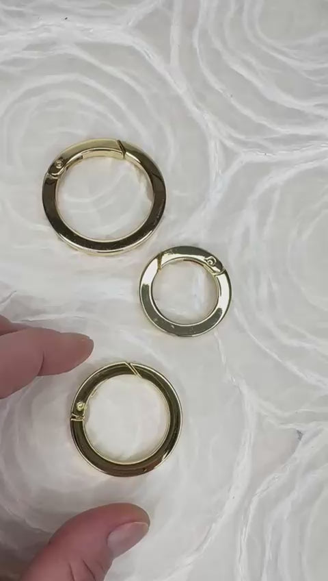 Karabinerringe für Taschengriffe | Metall | Vierkantig | Verschiedene Größen und Farben